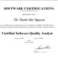 BAP Development: The first employee at BAP to get CSQA (Certified Software Quality Analyst) certificate