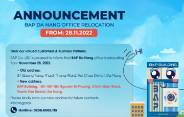  BAP DA NANG OFFICE RELOCATION ANNOUNCEMENT 