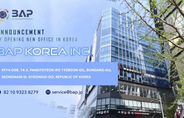 株式会社BAP KOREA – 韓国オフィス設立についてのお知らせ