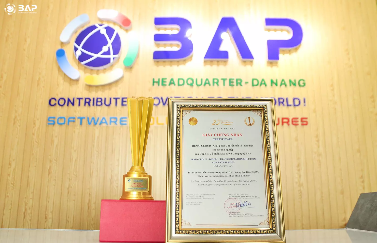 Bemo Cloud - Sản phẩm của BAP nhận giải thưởng Sao Khuê