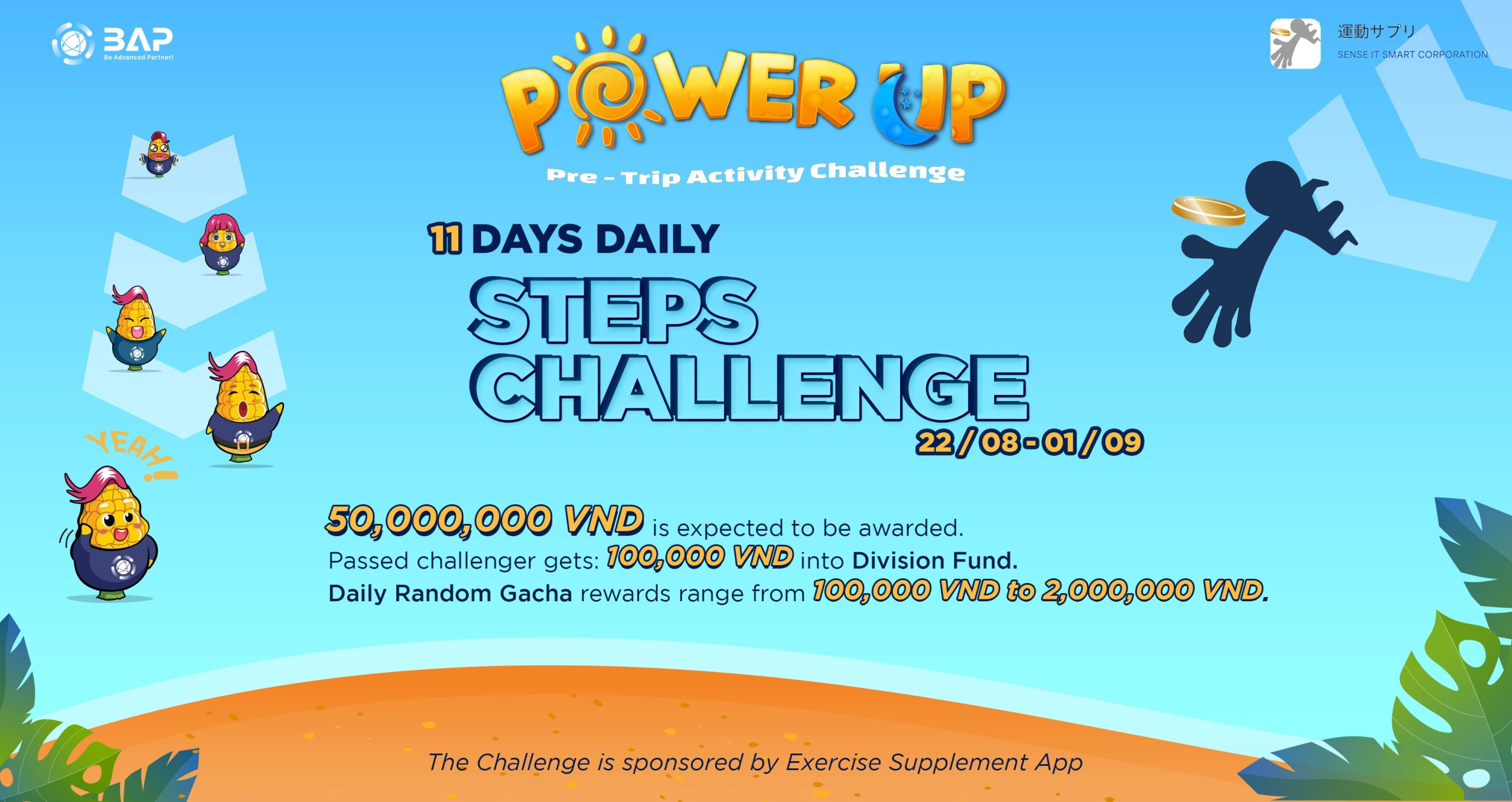 Pre-Trip: STEPS CHALLENGE – 11 Ngày – Mỗi ngày 5000 Bước